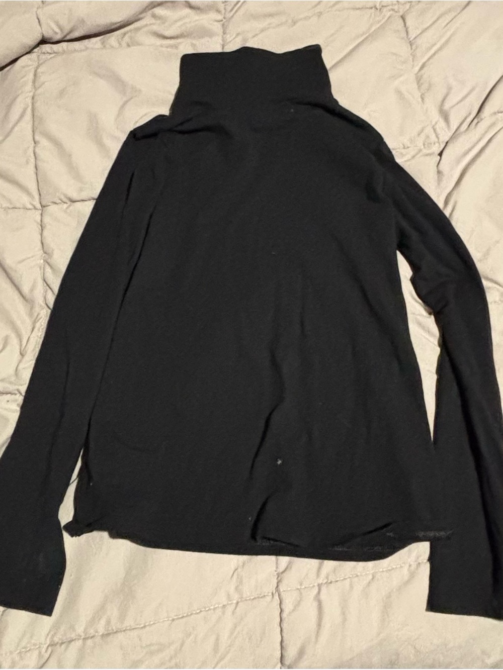 Classic Black Turtleneck Long Sleeve Top